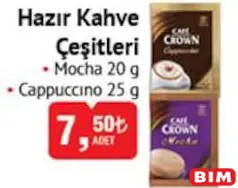 CAFE CROWN HAZIR KAHVE ÇEŞİTLERİ CAFE CROWN HAZIR KAHVE ÇEŞİTLERİ